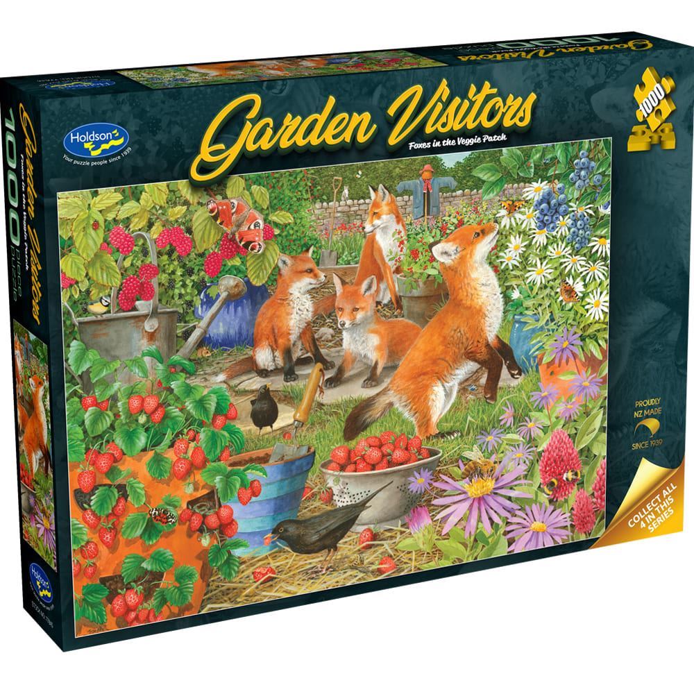 Garden Visitors - 1000 Piece Jigsaw Puzzle Foxes in the Veggie Patch
