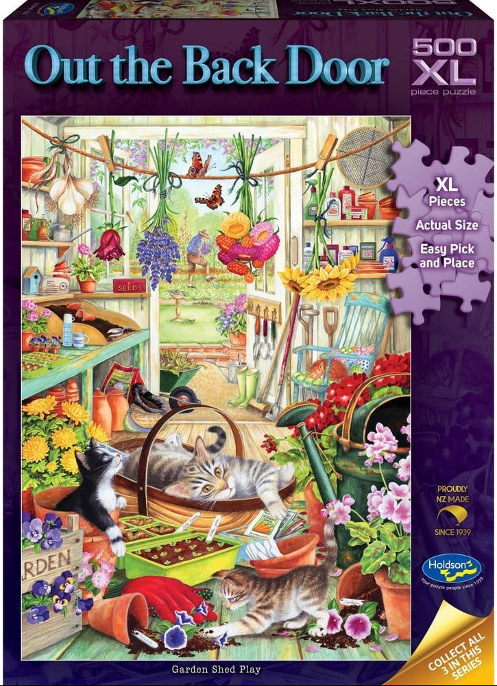 Out the Back Door: 500pc XL Puzzle - Garden Shed Play