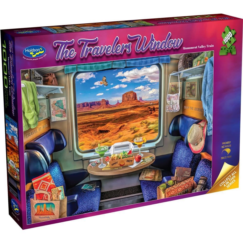 The Travelers Window: 1000pc Puzzle - Monument Valley Train