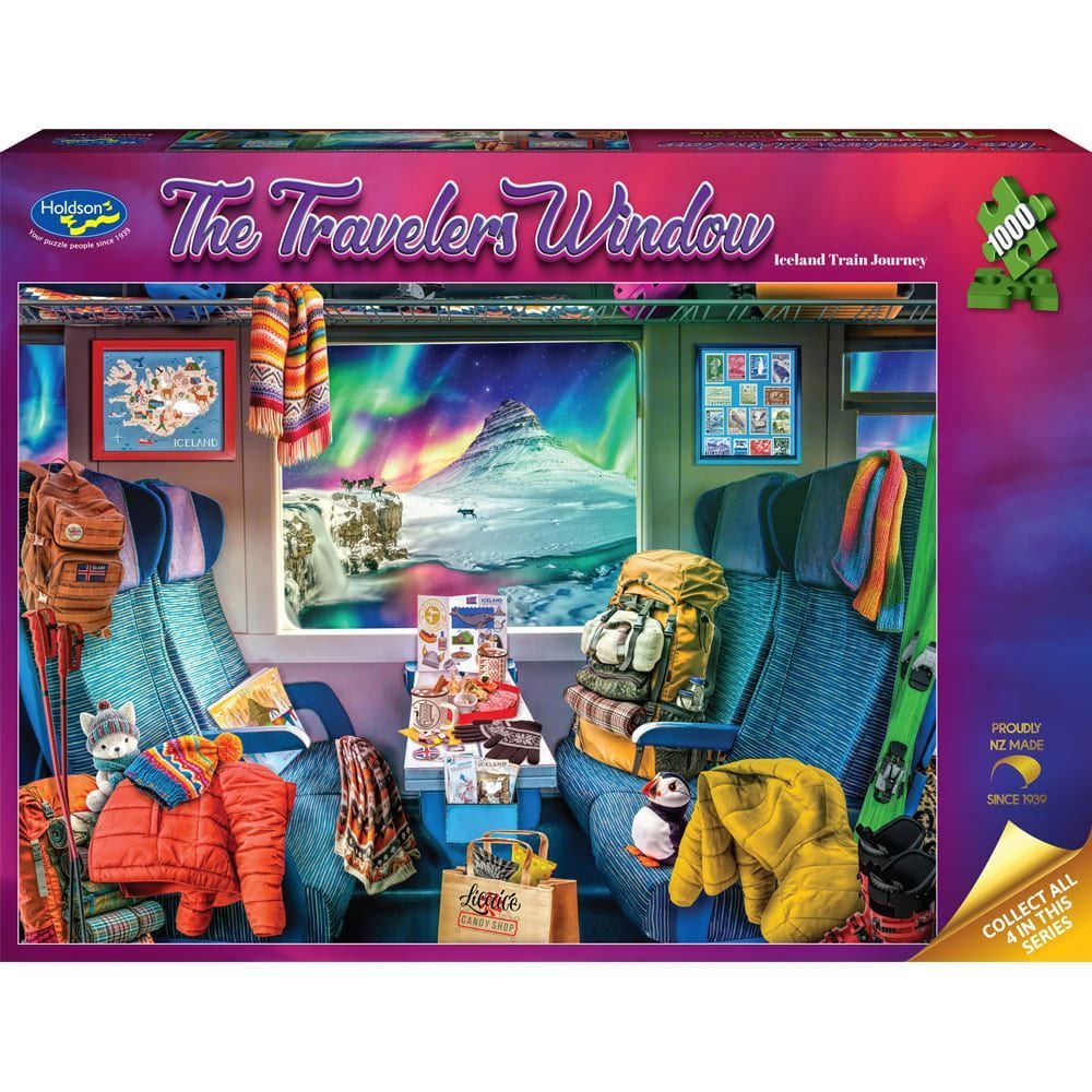 The Travelers Window: 1000pc Puzzle - Iceland Train Journey