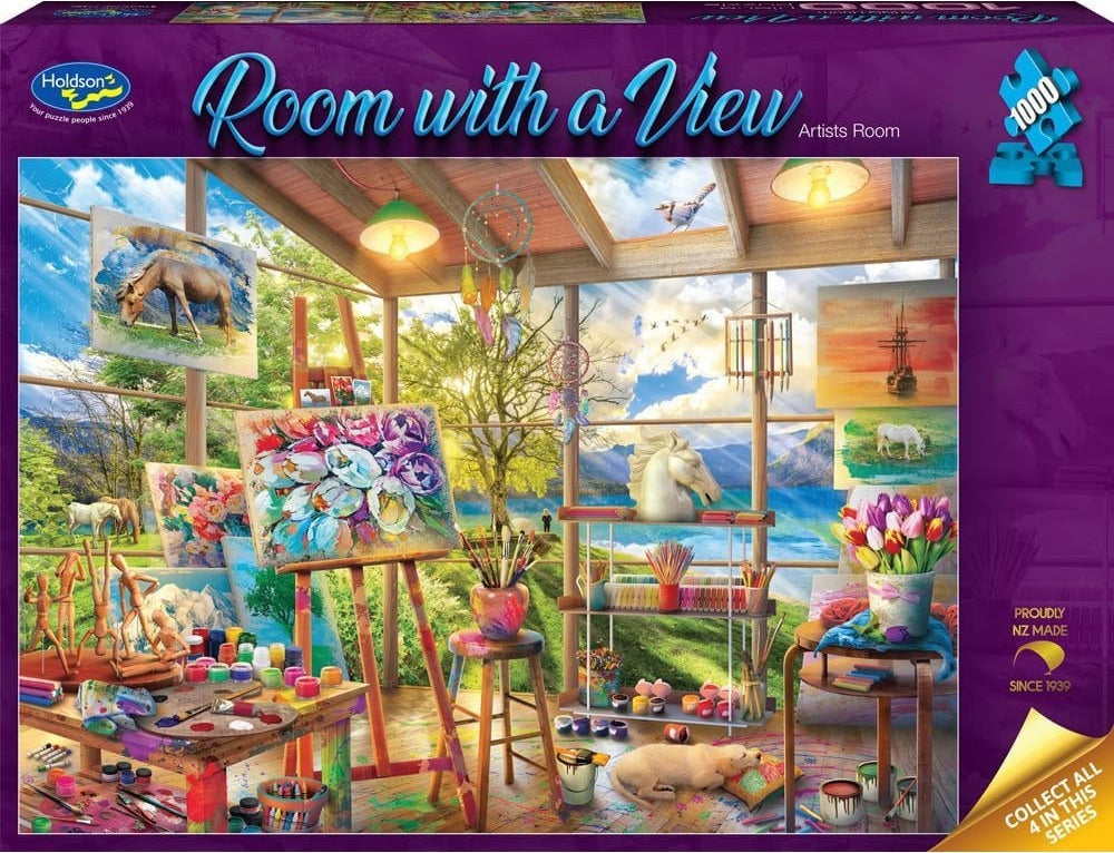 Room with a View: 1000pc Puzzle - Artists Room