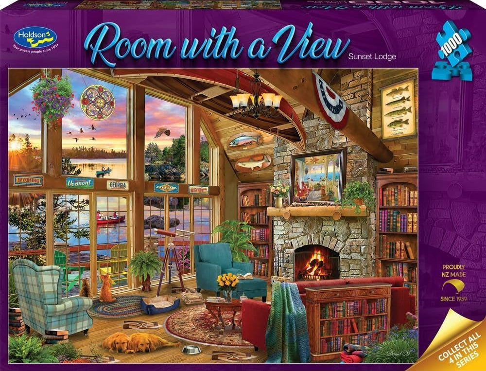 Room with a View: 1000pc Puzzle - Sunset Lodge