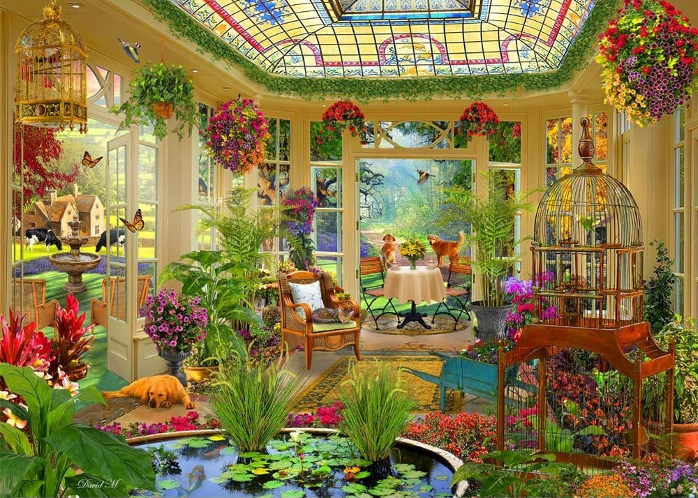 Room with a View: 1000pc Puzzle - The Conservatory