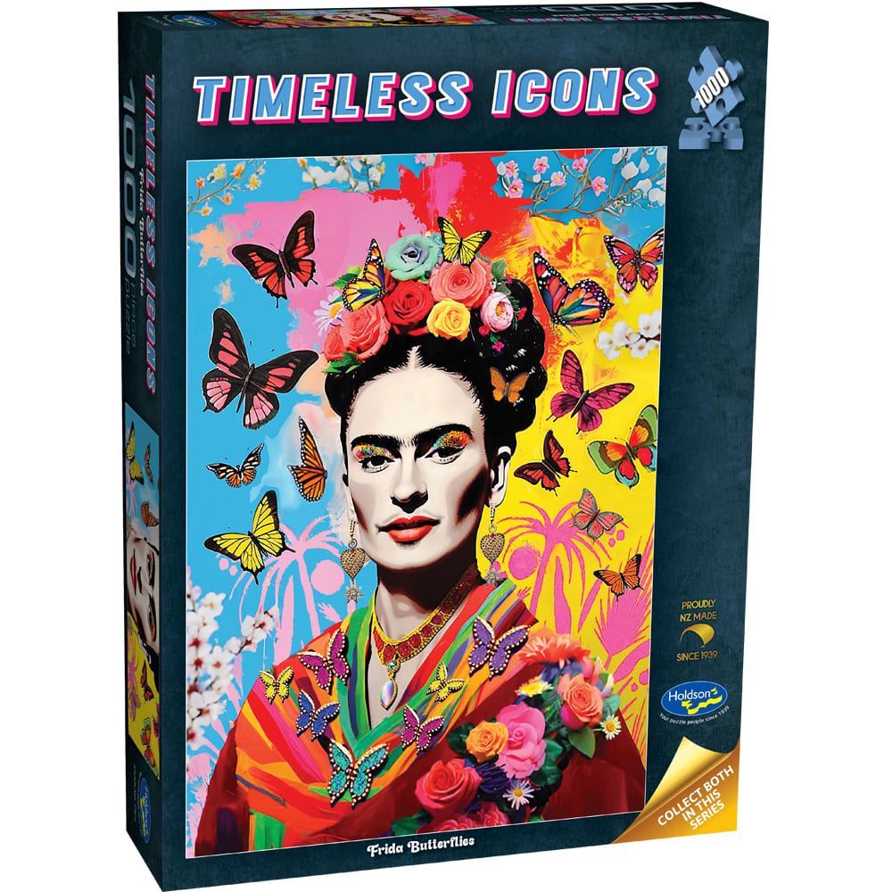 Timeless Icons - 1000 Piece Jigsaw Puzzle - Frida Butterflies