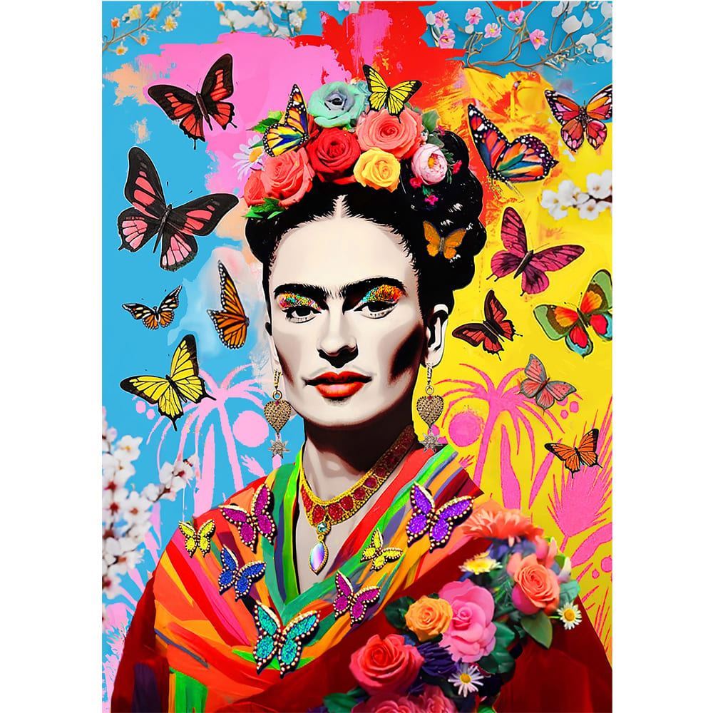 Timeless Icons - 1000 Piece Jigsaw Puzzle - Frida Butterflies