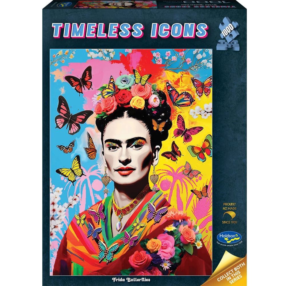 Timeless Icons - 1000 Piece Jigsaw Puzzle - Frida Butterflies