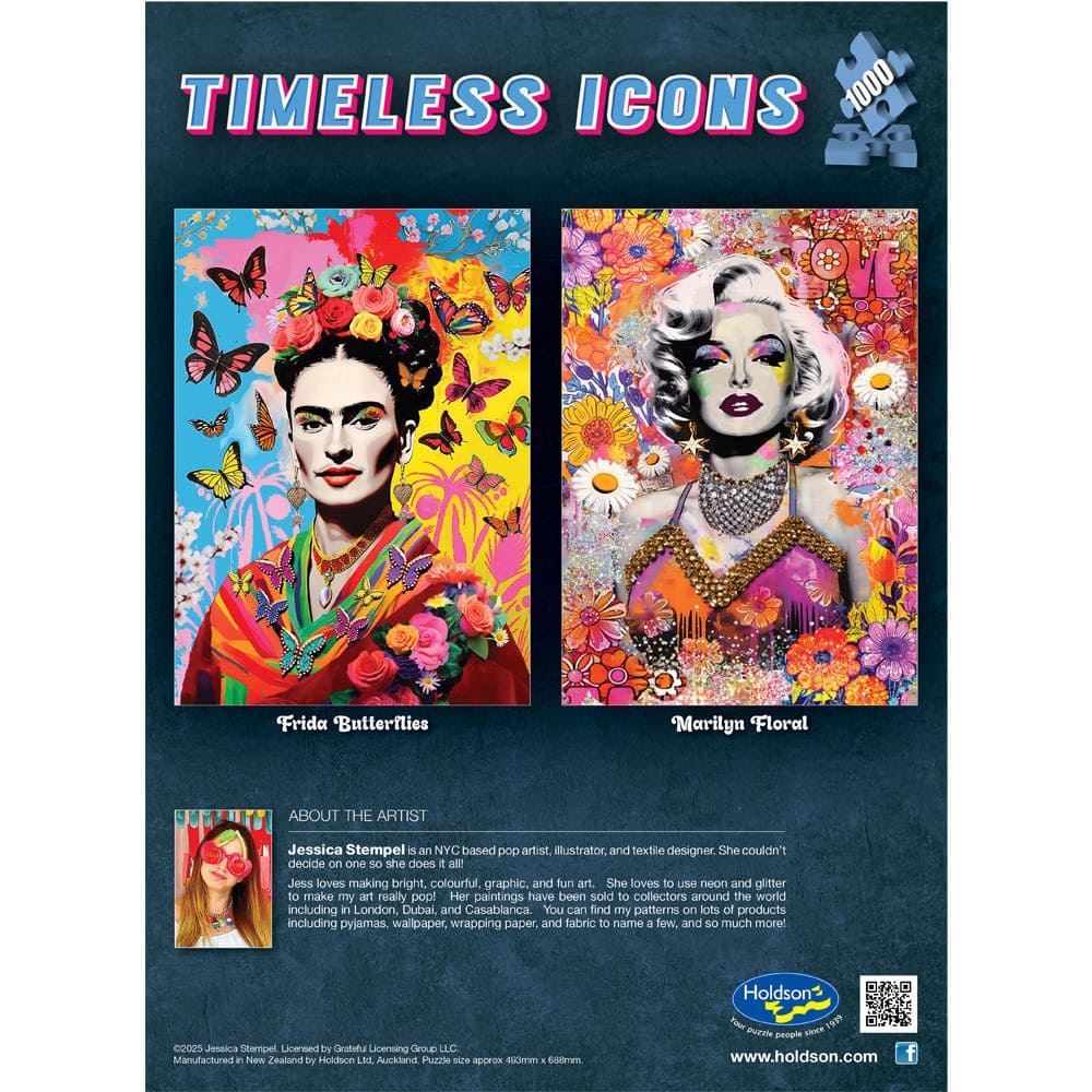 Timeless Icons - 1000 Piece Jigsaw Puzzle - Frida Butterflies