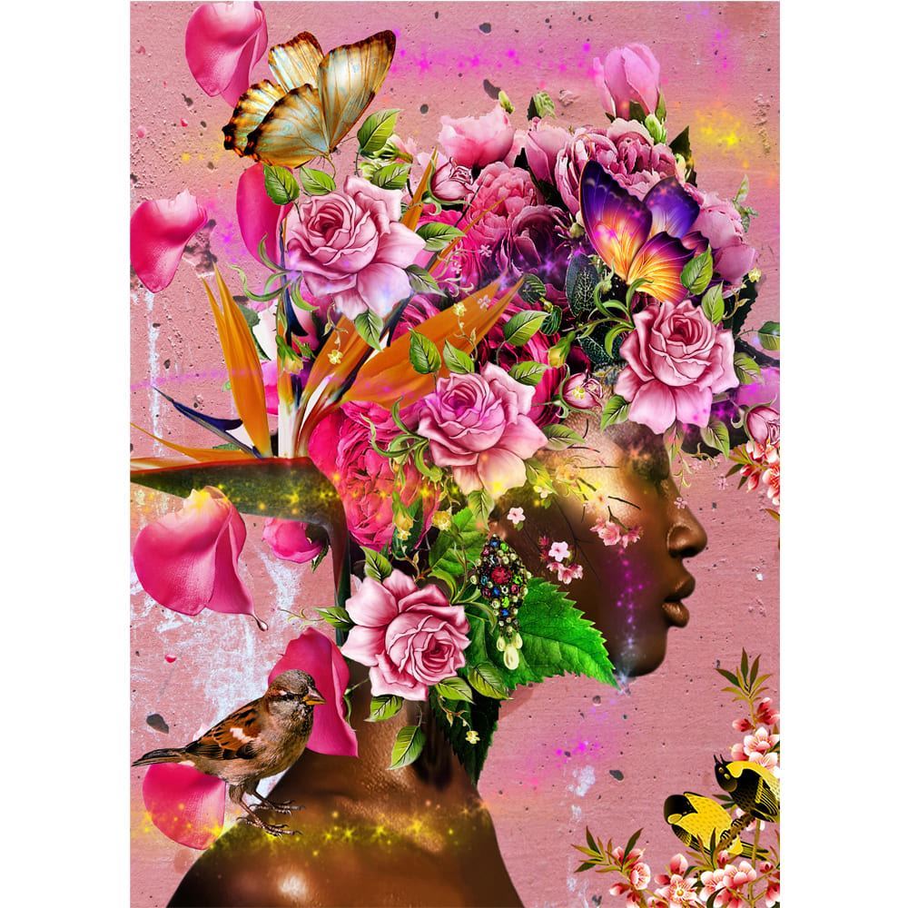 Woman in Bloom - 1000 Piece Jigsaw Puzzle In Full Bloom