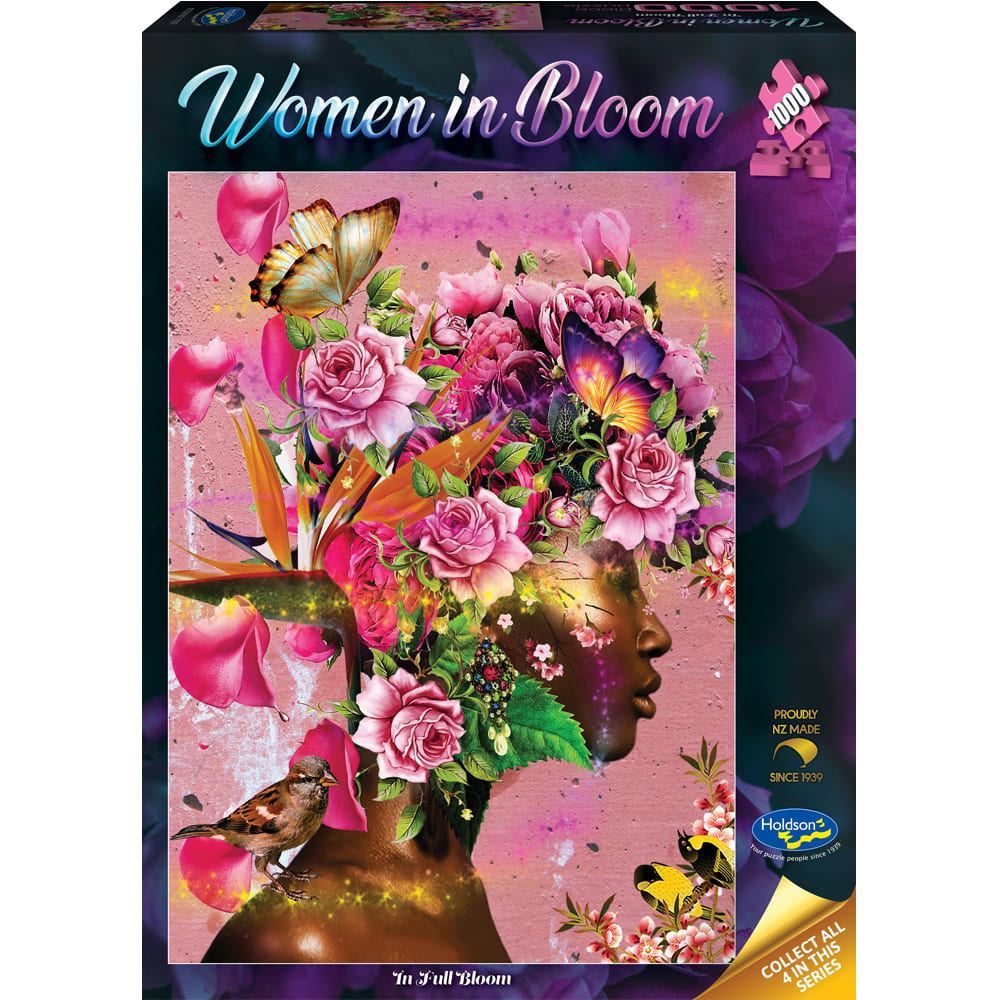Woman in Bloom - 1000 Piece Jigsaw Puzzle In Full Bloom