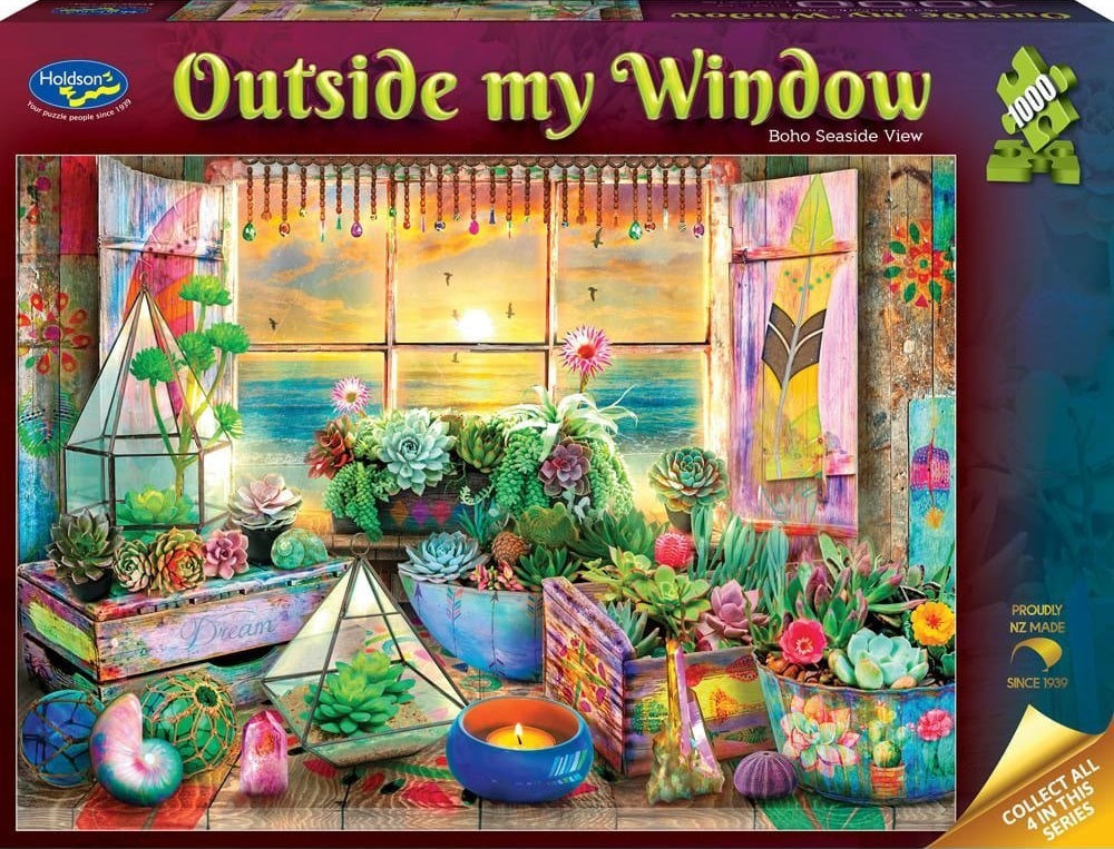 Outside my Window 1000pc Jigsaw Puzzle - Boho Seaside View