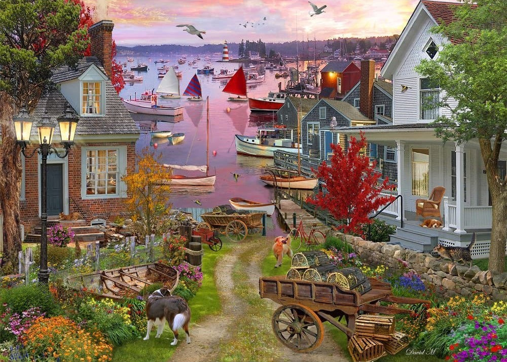 Seas the Day: 1000pc Puzzle - Evening in the Harbour