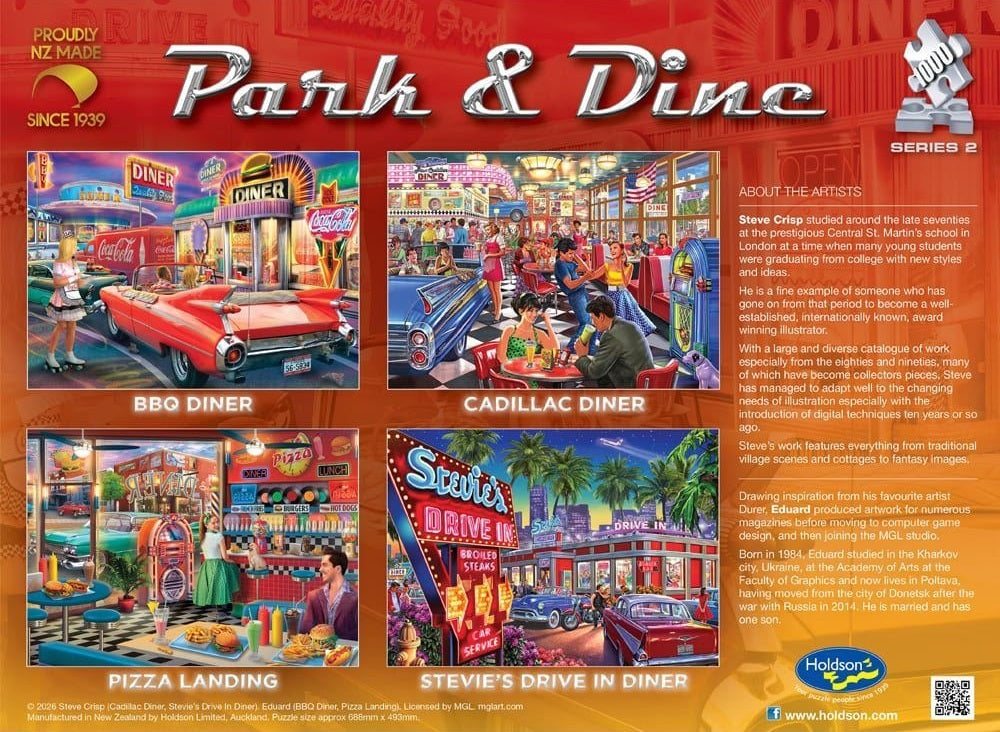 Park N Dine Series 2: 1000pc Puzzle - Cadillac Diner