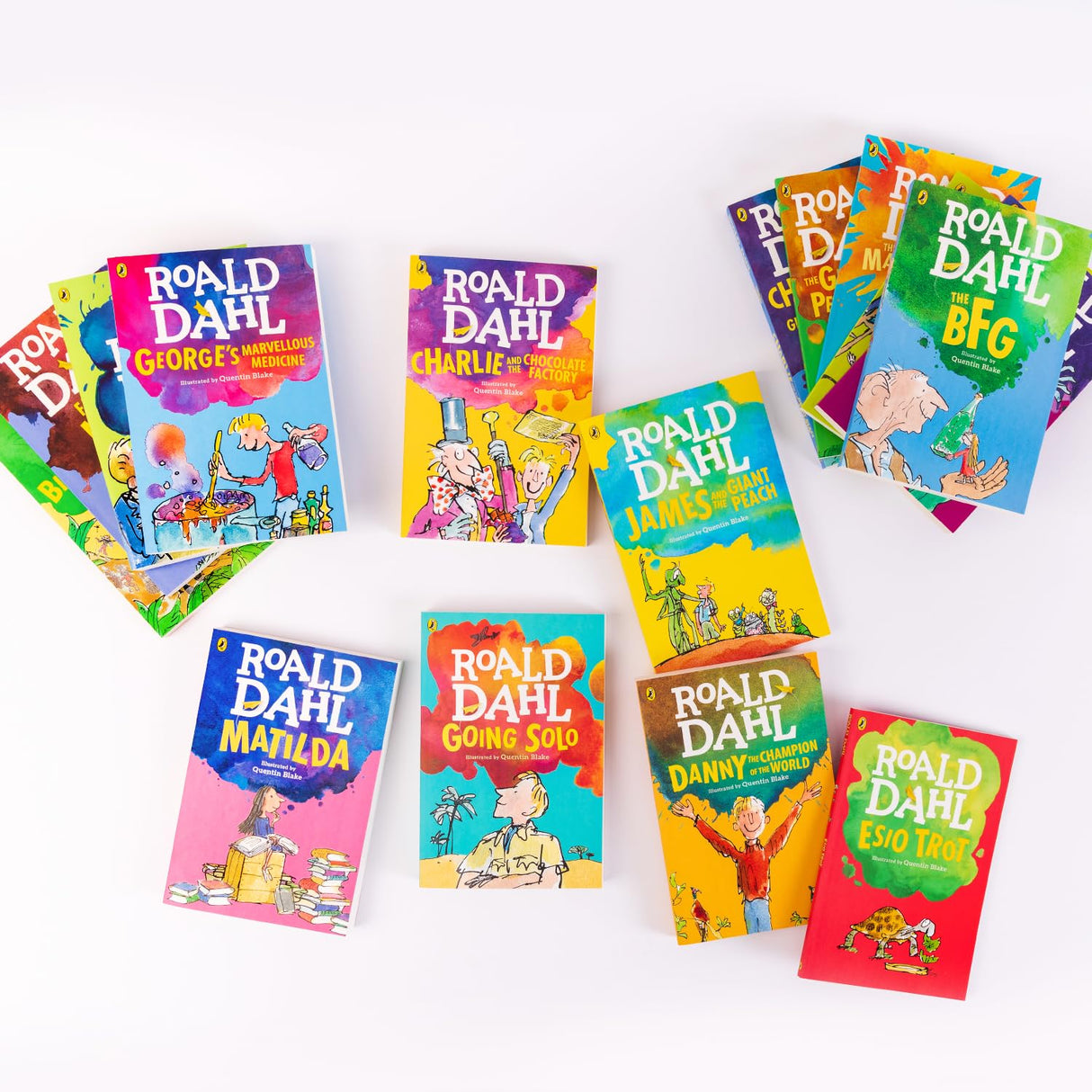 The Roald Dahl Boxset Collection: 16 Fantastic Stories for Ages 7+ (Charlie and Chocolate Factory, Matilda, BFG, The Twits, and more!)