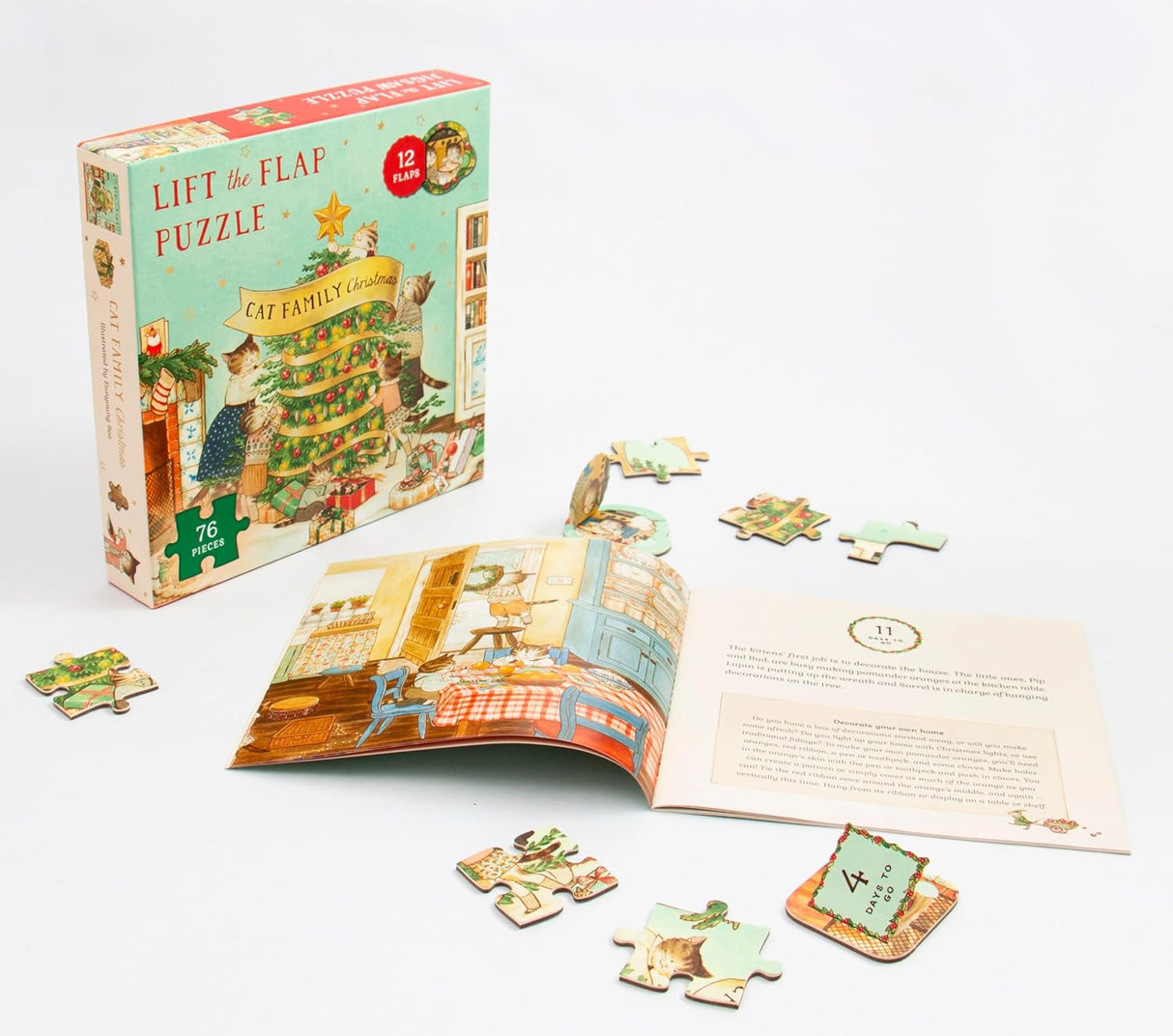 Cat Family Christmas Lift-the-Flap Puzzle