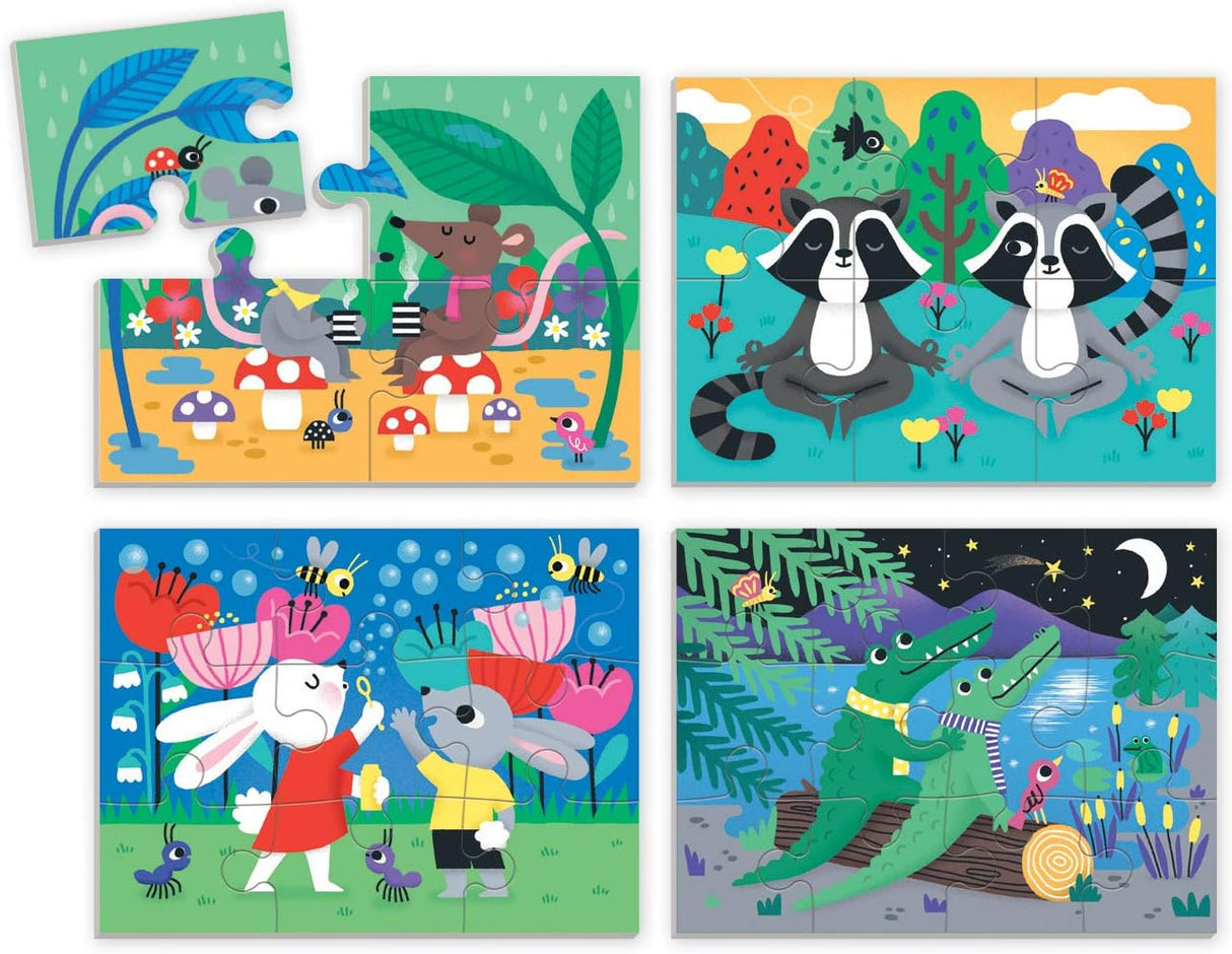 MudPuppy: 4-In-A-Box Puzzle Sets Mindfulness