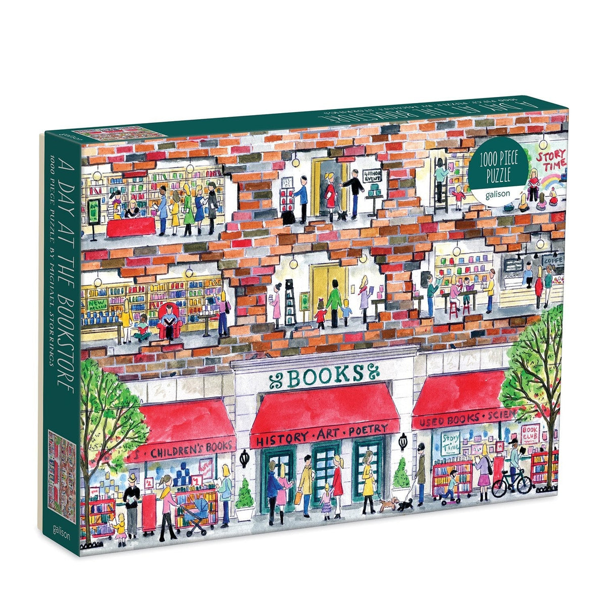 Galison Michael Storrings A Day at the Bookstore Puzzle - 1000 Piece