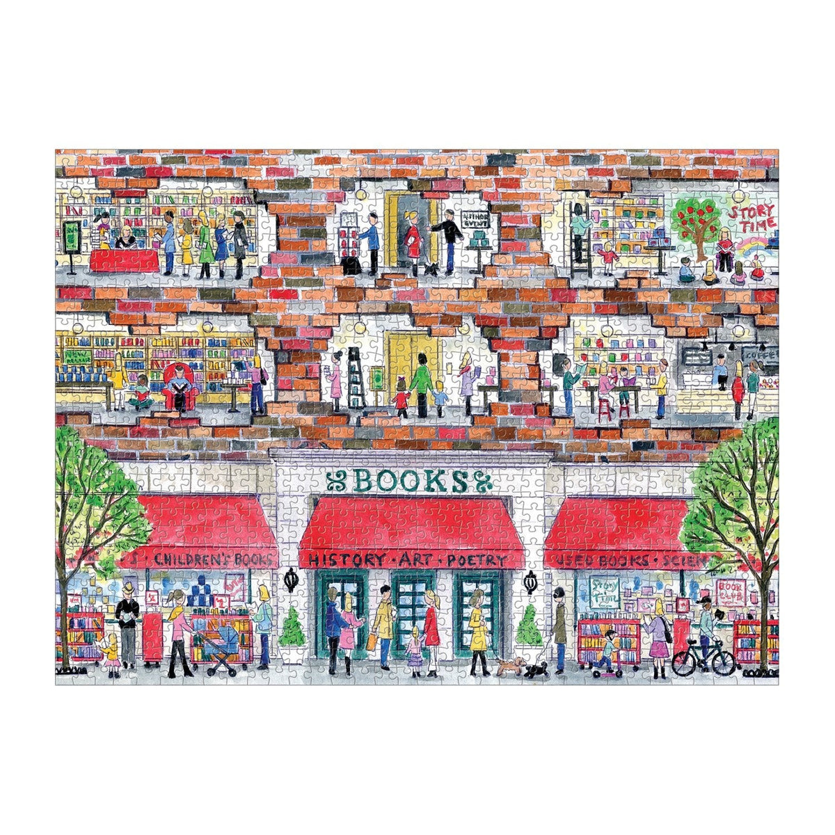 Galison Michael Storrings A Day at the Bookstore Puzzle - 1000 Piece