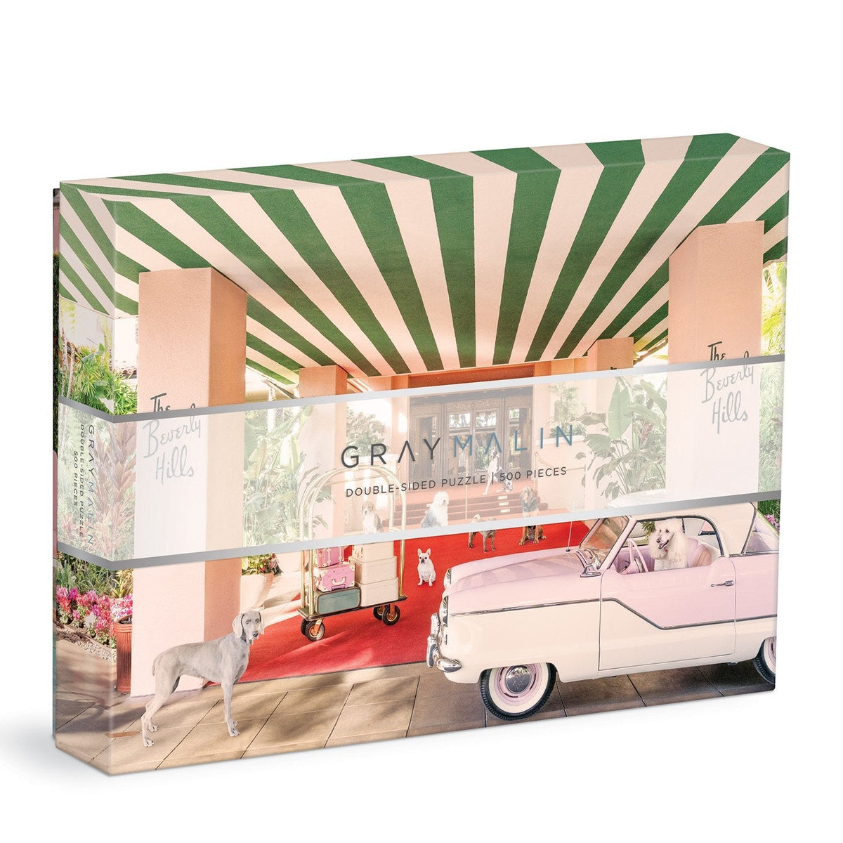 Galison The Dogs at the Beverly Hills Hotel Puzzle - Double-sided - 500 Piece