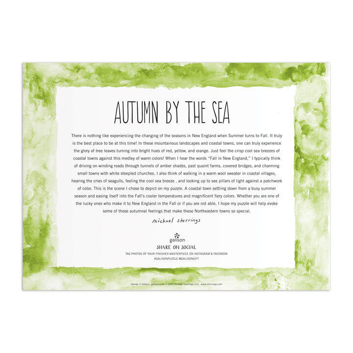 Galison Michael Storrings Autumn by the Sea Puzzle - 1000 Piece