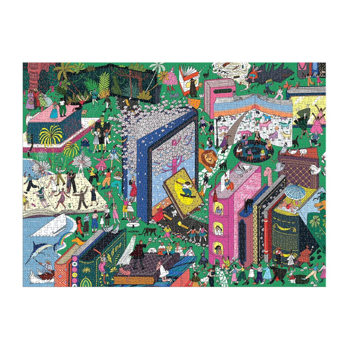 Galison Book World Puzzle - 1000 Piece