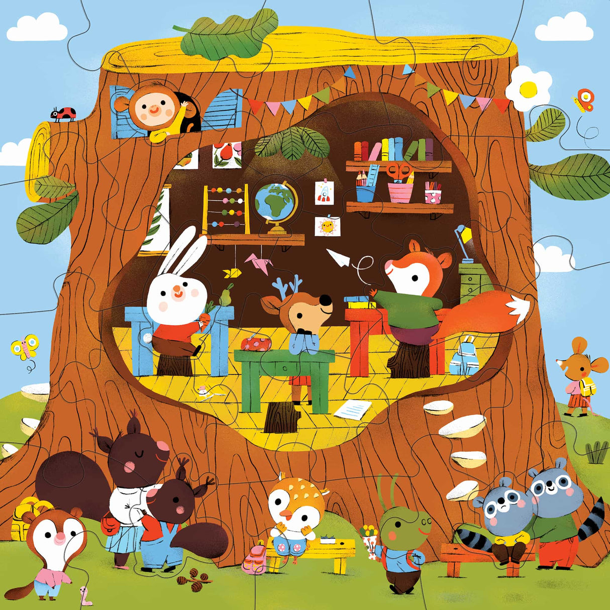MudPuppy: Forest School - 25 Piece Floor Puzzle with Shaped Pieces