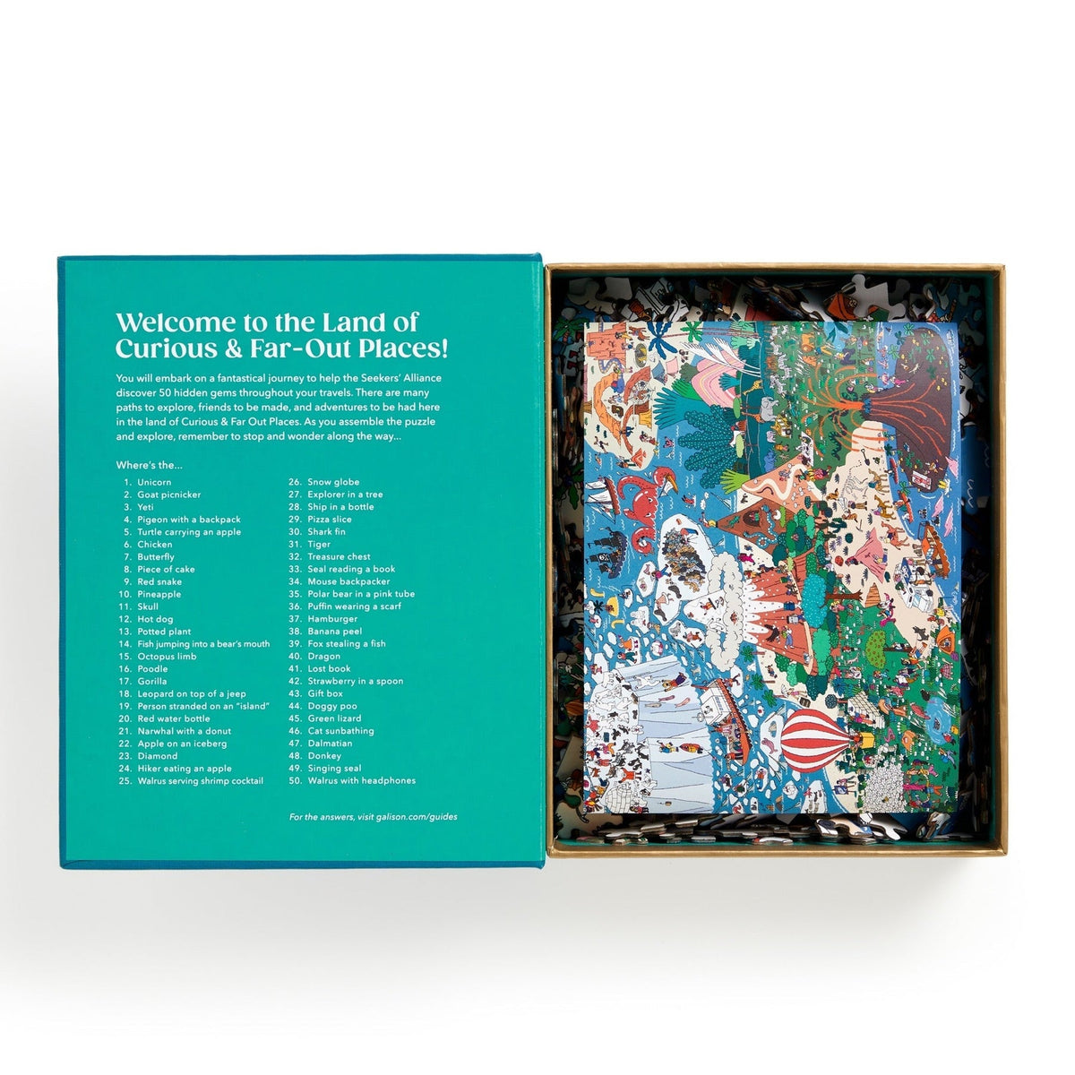 Galison Where's ________? Curious and Far Out Places - Search and Find Puzzle - 500 Piece