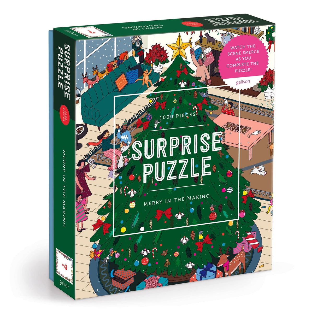 Galison Merry in the Making Surprise Puzzle - 1000 Piece