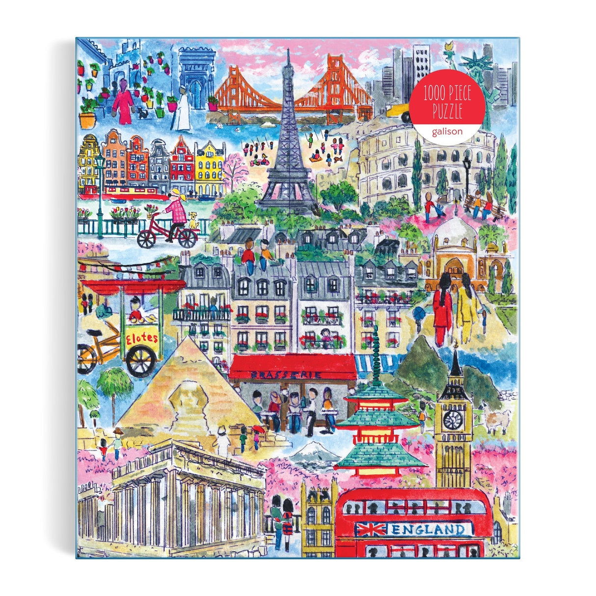 Galison Michael Storrings Cities Around the World Puzzle - 1000 Piece