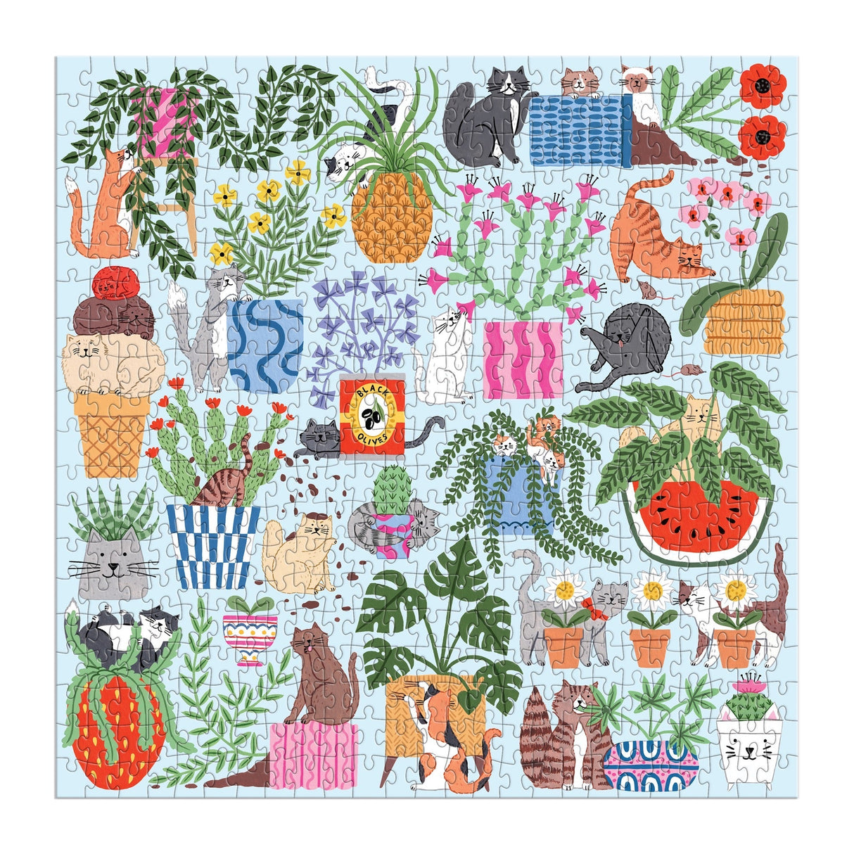 Galison Cats in the Houseplants Puzzle - 500 Piece