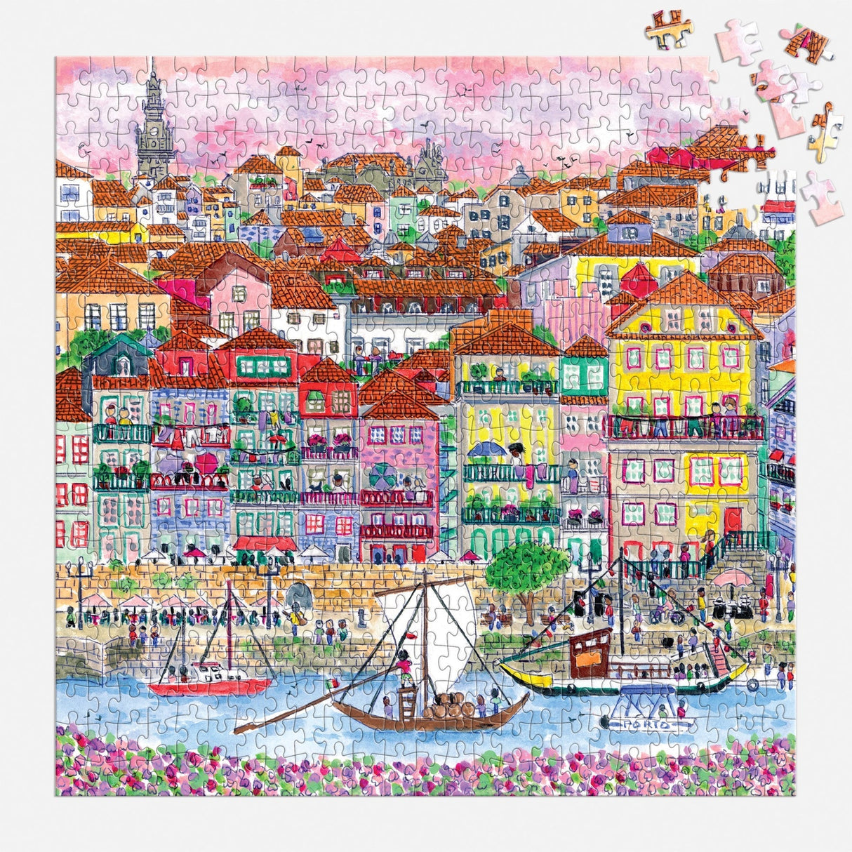 Galison Michael Storrings Summer in Portugal Puzzle - 500 Piece