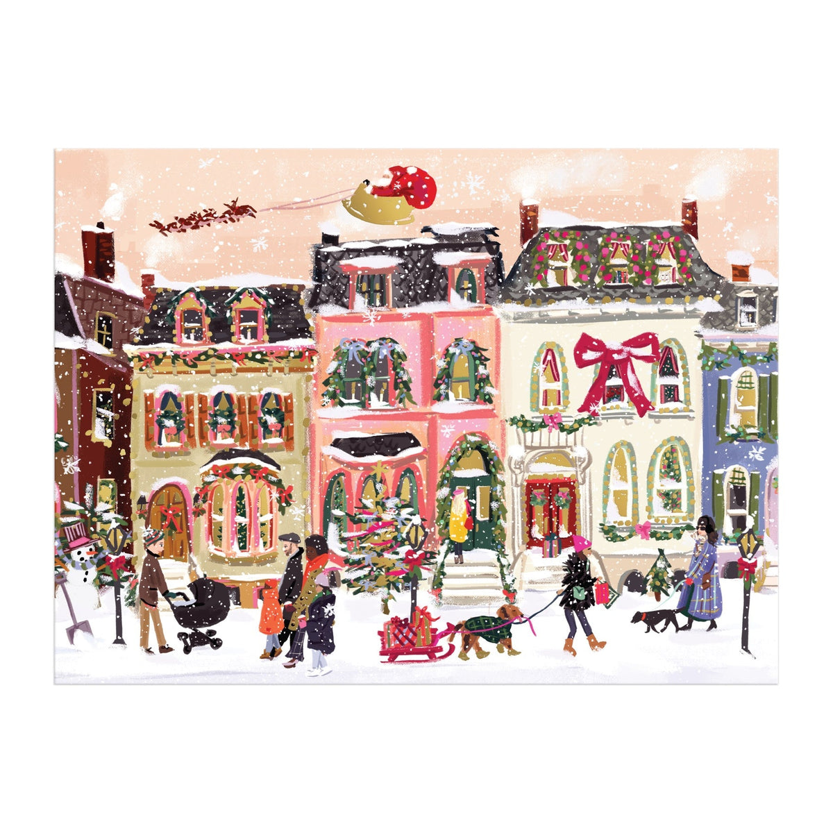 Galison Snowfall on Main Street Foil Puzzle - 1000 Piece