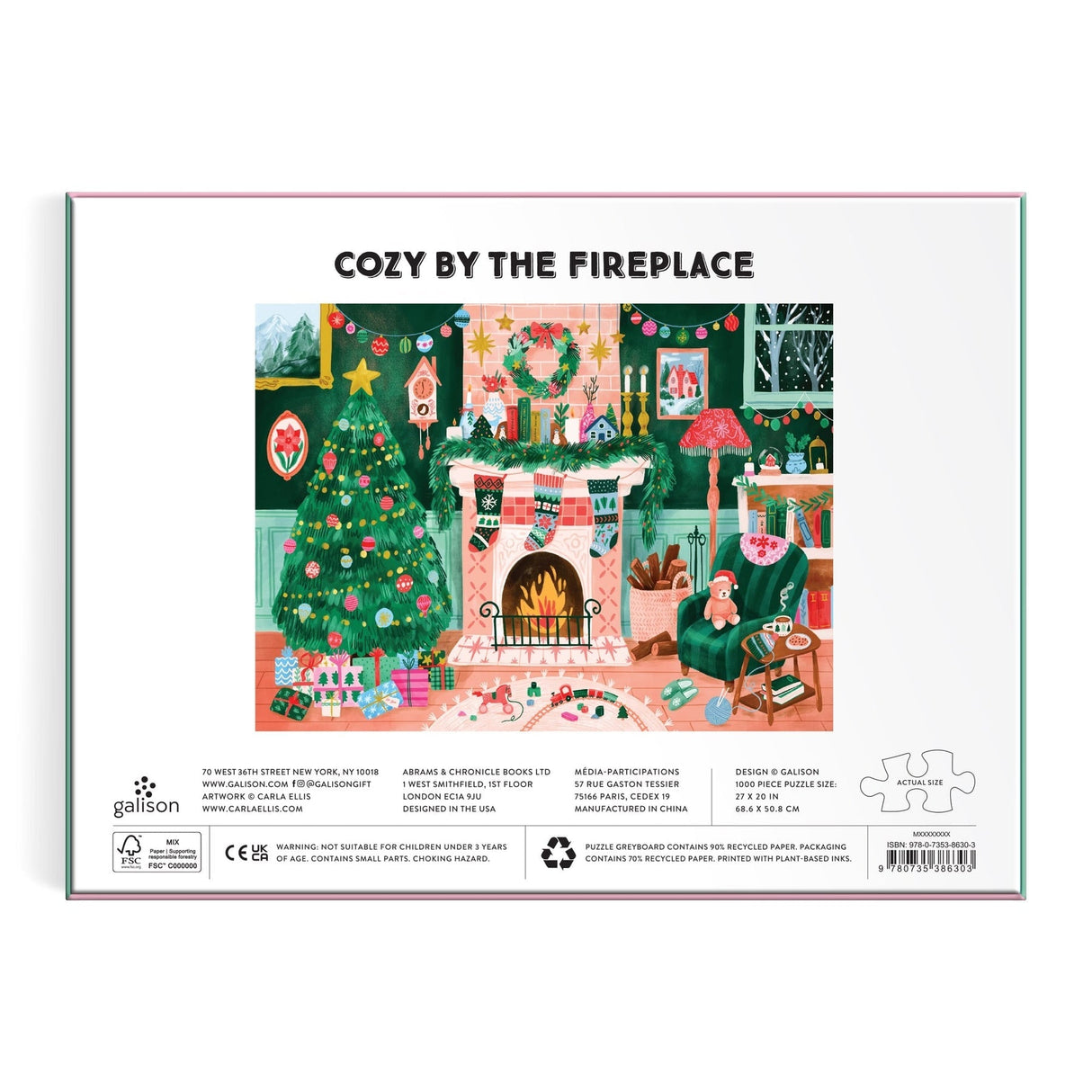 Galison Cozy by the Fireplace Puzzle - 1000 Piece