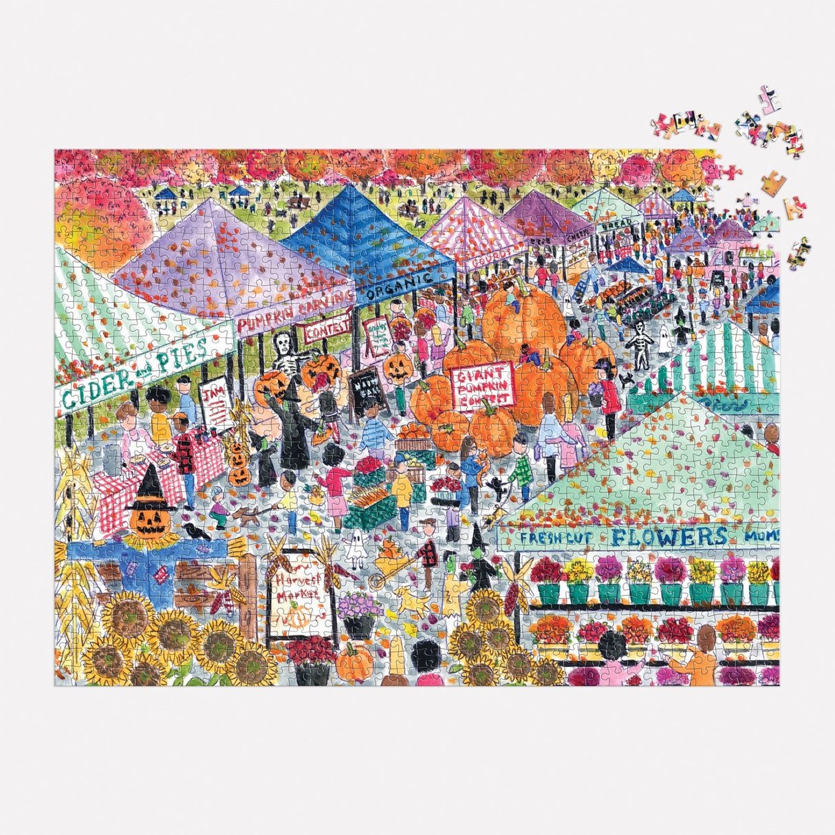 Galison Michael Storrings Harvest Market Puzzle - 1000 Piece
