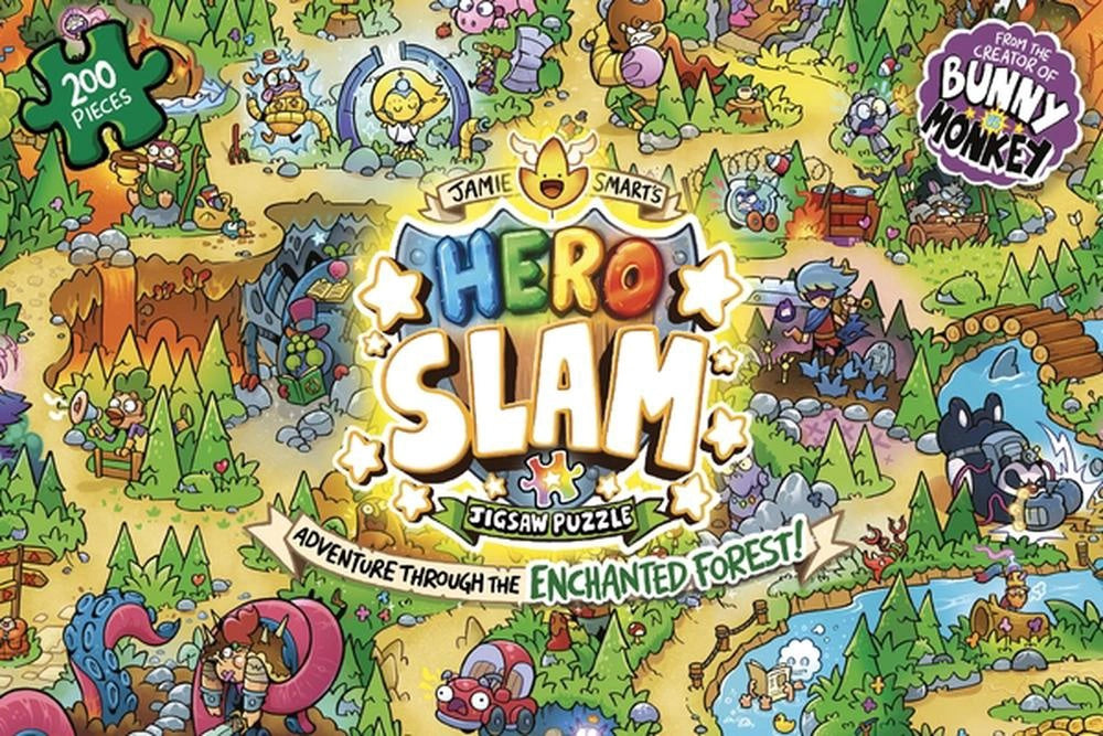 Jamie Smart s Hero Slam Jigsaw Puzzle: 200 pieces