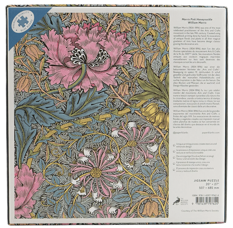Morris Pink Honeysuckle (William Morris) 1000 Piece Jigsaw Puzzle