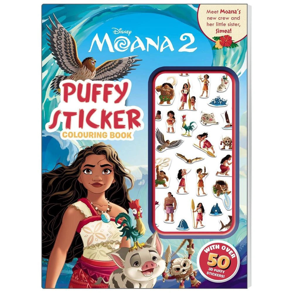 Moana 2: Puffy Sticker Colouring Book (Disney)