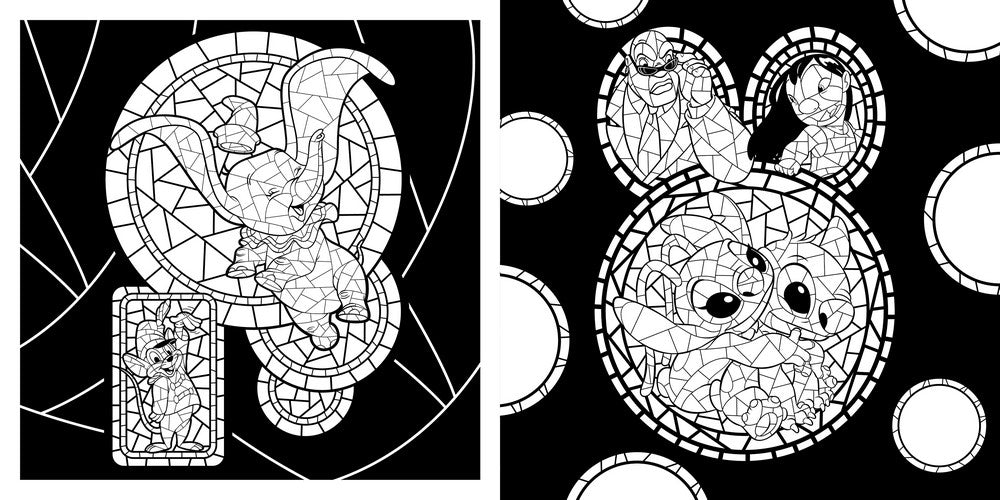 Disney: Stained Glass Adult Colouring Book and Puzzle (Starring Snow White: 1000 Pieces)