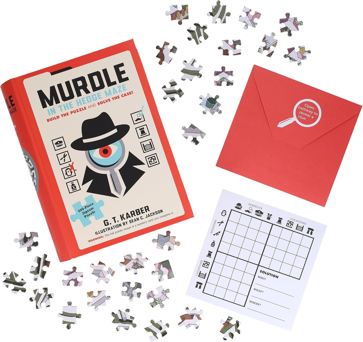 Murdle in the Hedge Maze 500-Piece Jigsaw Puzzle