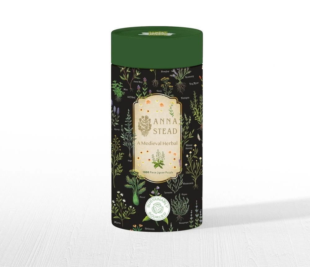 Adult Cylinder Jigsaw Puzzle Anna Stead: A Medieval Herbal