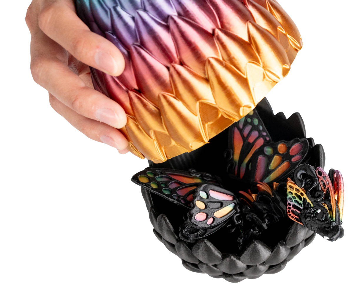 Turtle Creations: Baby Butterfly Dragon - Night Rainbow / Regular Baby In A Large Egg