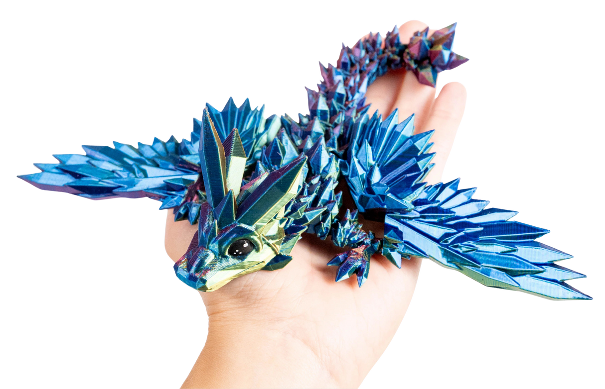 Turtle Creations: Baby Crystalwing Dragon - Paua Pearl / Small Baby