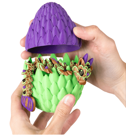 Turtle Creations: Halloween Pumpkin Cookie Dragon - Witch Pumpkin / Small in a Dragon Egg