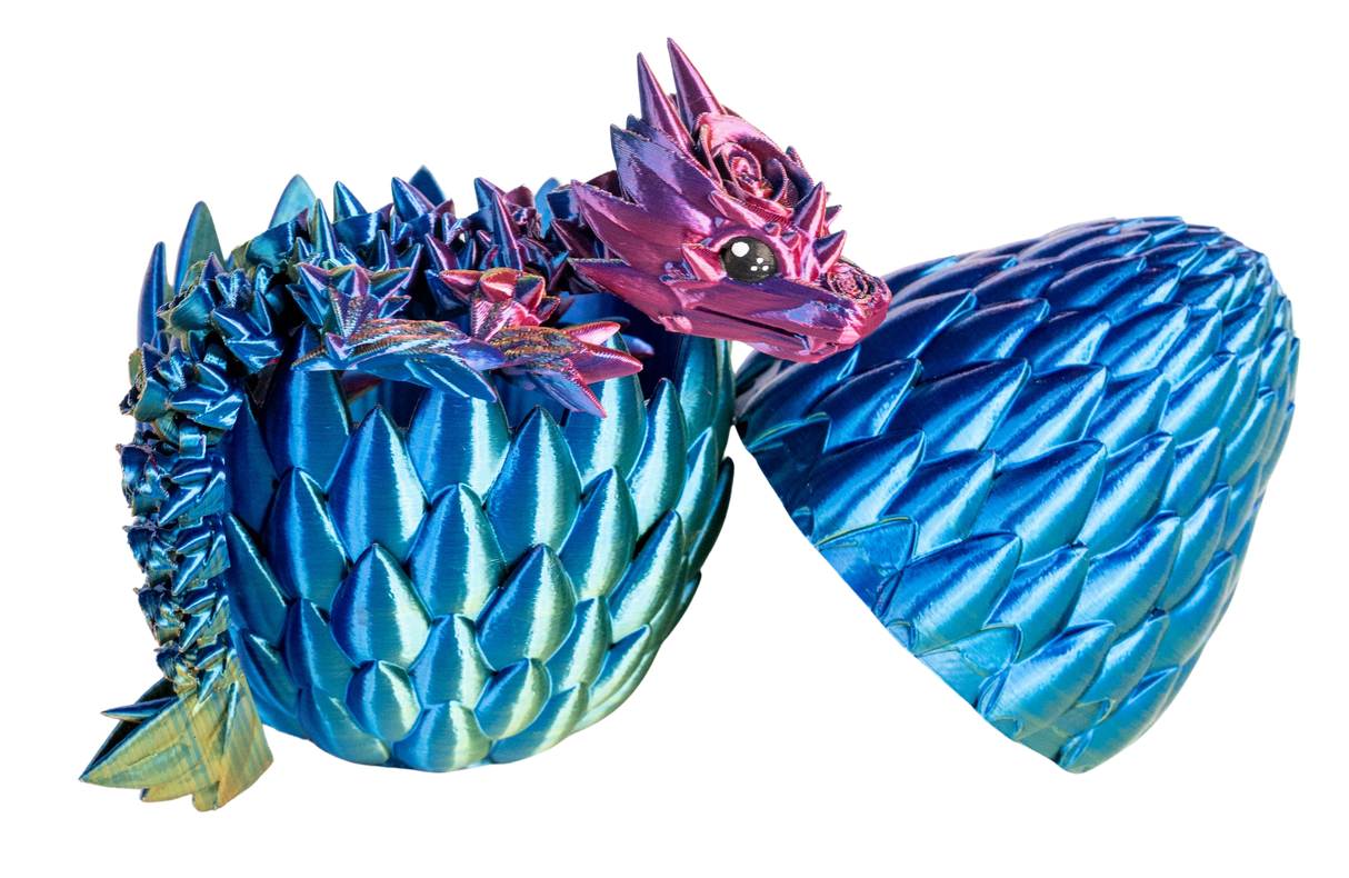 Turtle Creations: Baby Rose Dragon - Paua Pearl / Small Baby In A Small Egg