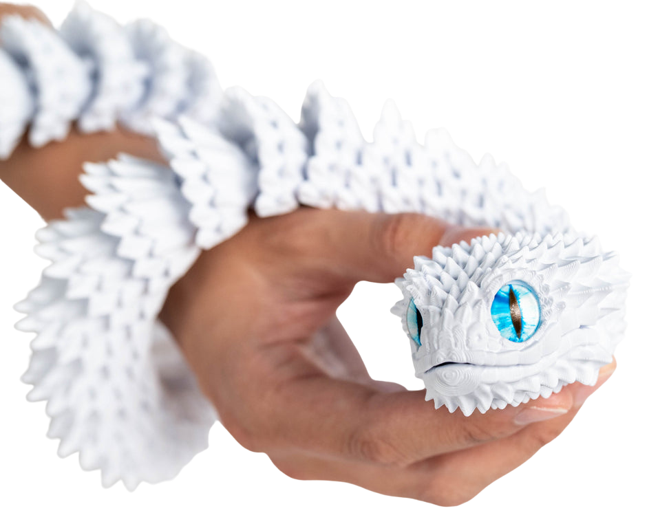 Turtle Creations: Bush Viper Snake - Pure White