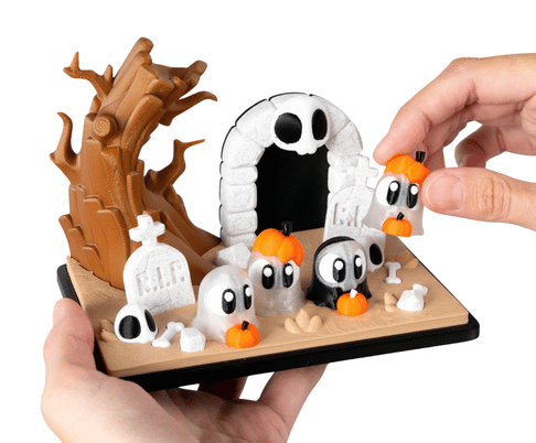 Turtle Creations: Ghost Graveyard Halloween Limited Edition - Graveyard & 4 Ghosts