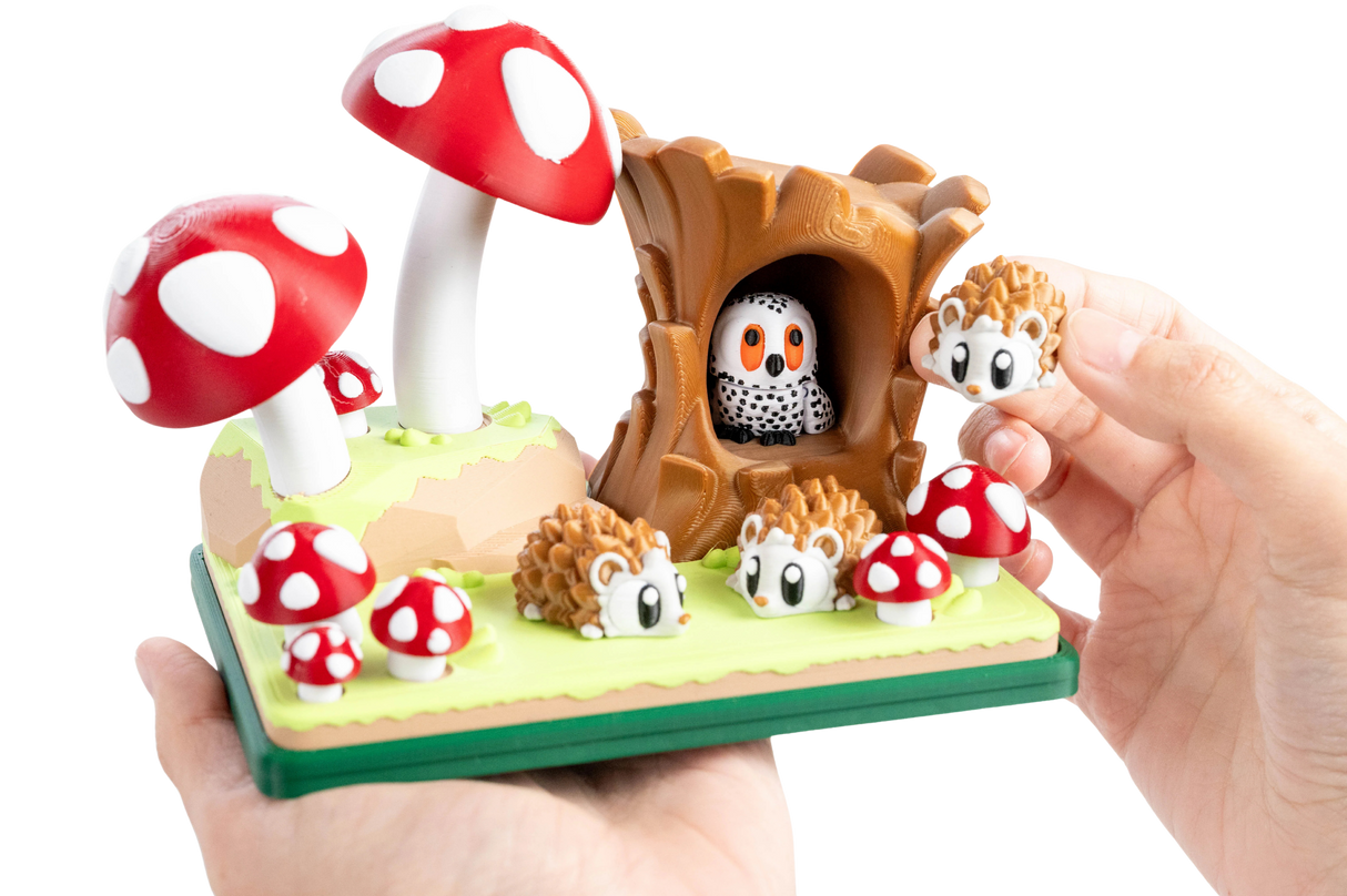 Turtle Creations: Owl & Hedgehog Mushroom Forest - Mushroom Forest