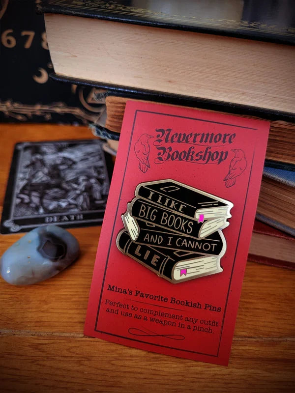Nevermore Enamel Pin - Stack of Books