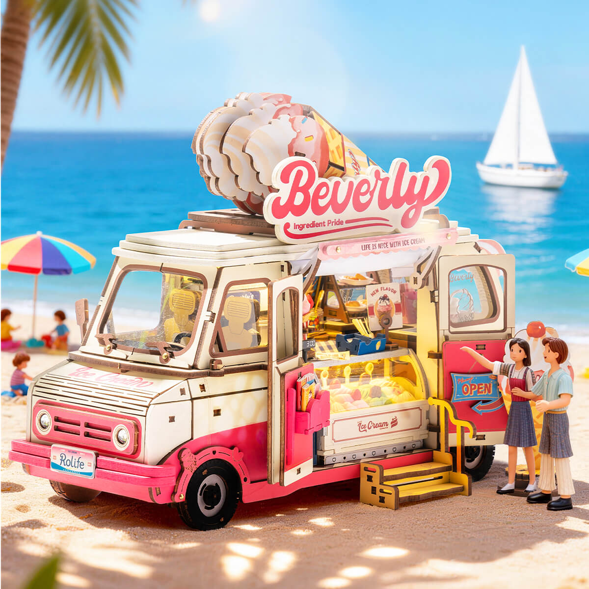 Rolife: Beverly's Ice Cream Truck DIY Miniature Puzzle