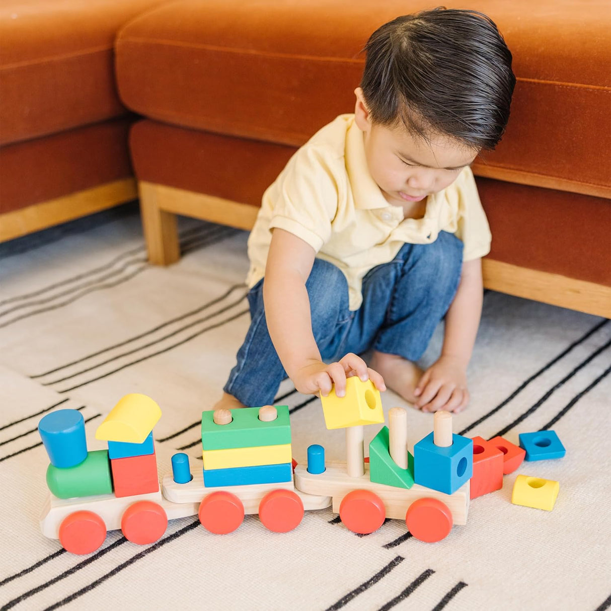Melissa & Doug: Wooden Stacking Train