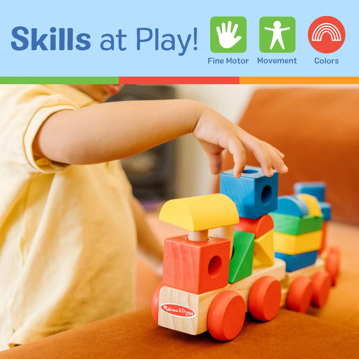Melissa & Doug: Wooden Stacking Train